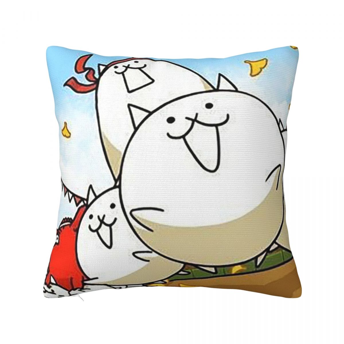 Game Cute The Battle Cats Square Pillowcase Cushion Cover Pillow Case Throw Pillow Cover for Home Bedroom Car 30x30cm
