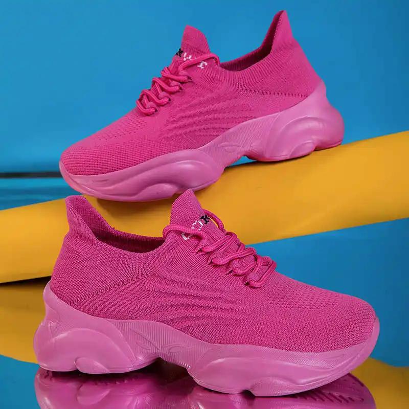 Fashion Massive Thin Heel Women's Shoes Size 43 44 45 Casual White Ladies Sneakers Running Sports Cool Affordable Price Tene