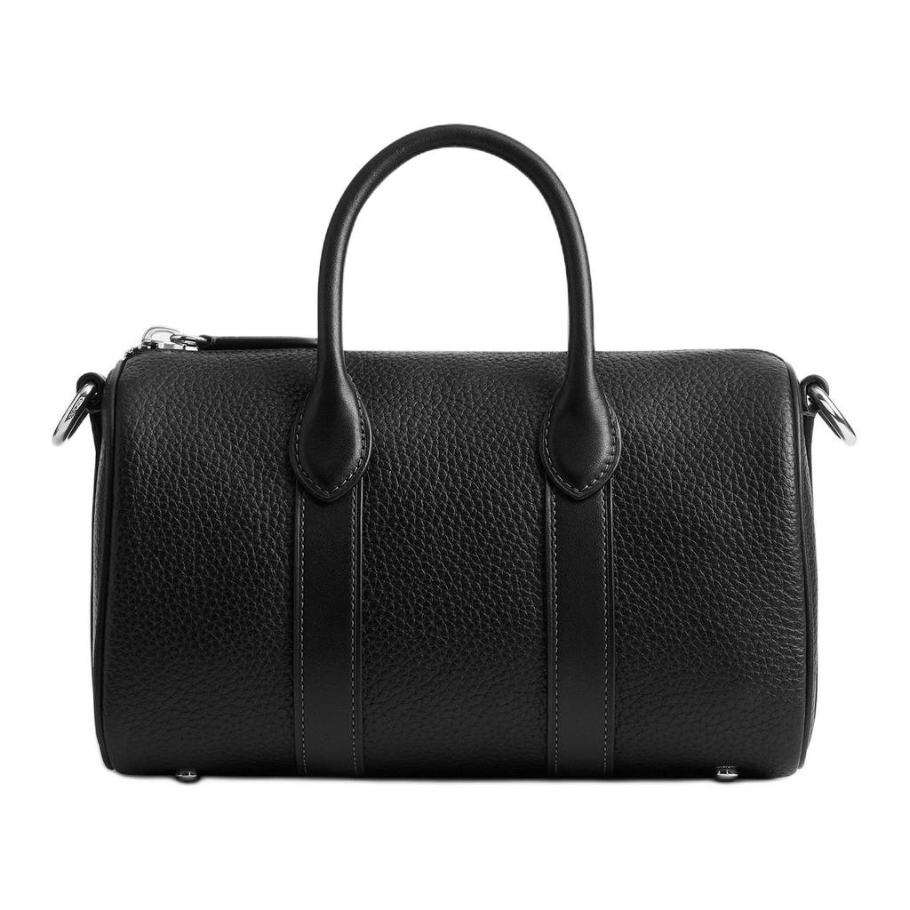 Coach Compass 25 Zipper Closure Leather Tote Bag Medium Unisex Tote Bags Black CCB83-BLK