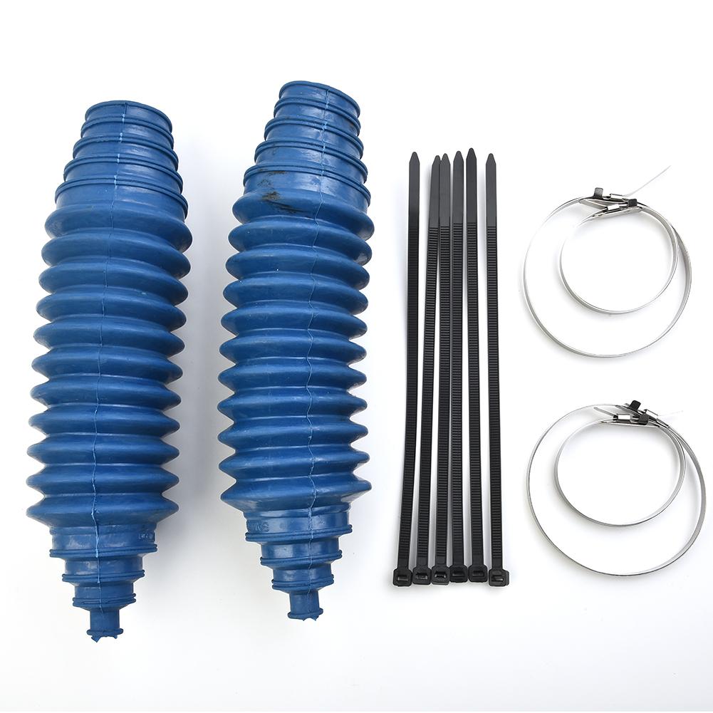 2 Set Gaiter Pinion Boot Accessory Blue Kit Parts Rack And Pinion Steering Boot Replacement Silicone High Quality