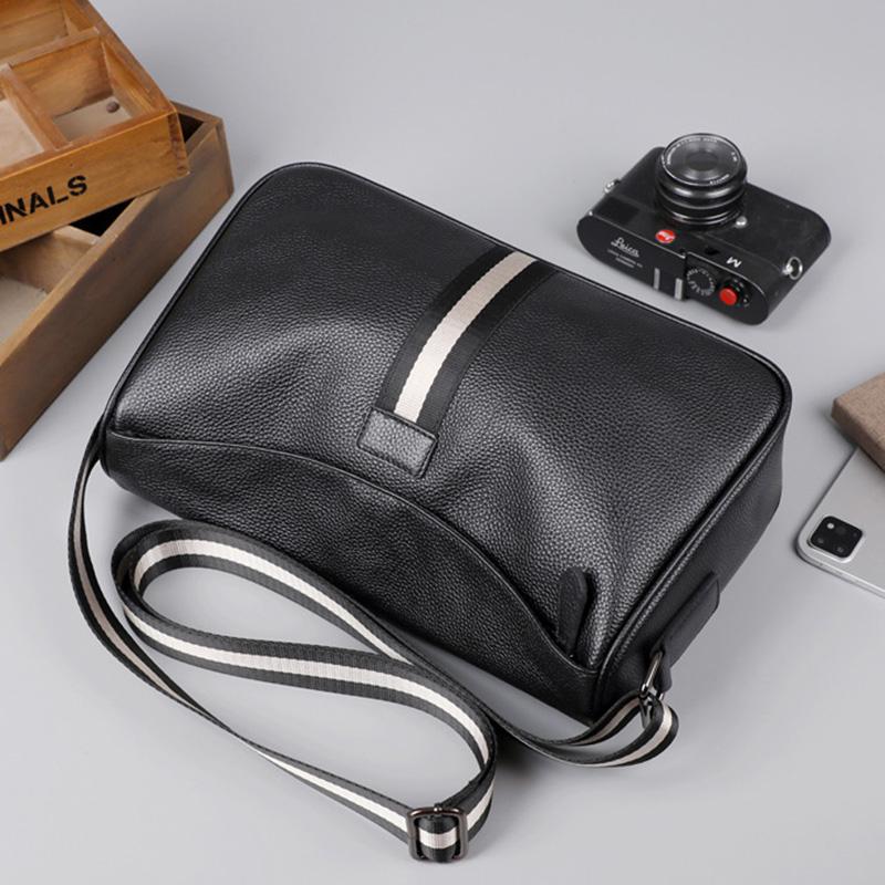 New Design Men Bag Soft Genuine Leather Boy's Flap Cowhide Leather Shoulder Bag Men's Crossbody Messenger Bags Fashion Style