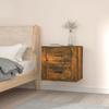 Wall-mounted Bedside Table - Maison Exclusive - Smoked Oak - Engineered Wood - 50 X 36 X 47 Cm