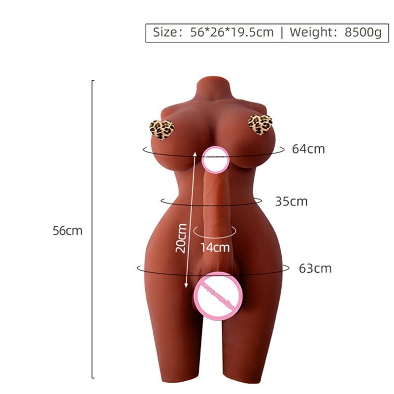Silikonová panenka do půl těla Realistické dildo Velký penis Prsa pro homoerotismus Homoerotismus Hračka pro dospělé gay Masturbátor Produkty
