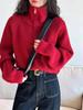 Sweater Pullover Women Autumn Winter Korea New Zipper Underlay Loose Short Style Popular Premium Sweater Female Tops