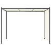 VidaXL Pergola with Adjustable Roof Cream White 3x3 M Steel