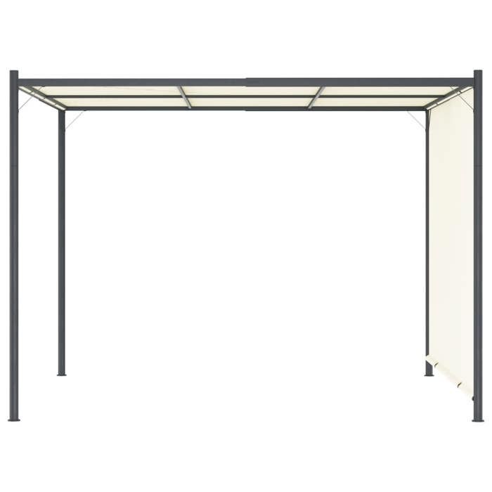 VidaXL Pergola with Adjustable Roof Cream White 3x3 M Steel