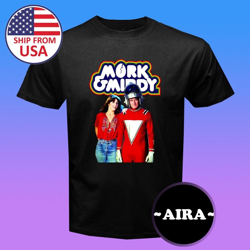Mork & Mindy 80 s Sci-Fi Comedy TV Show Men s Black Size S-5XL L