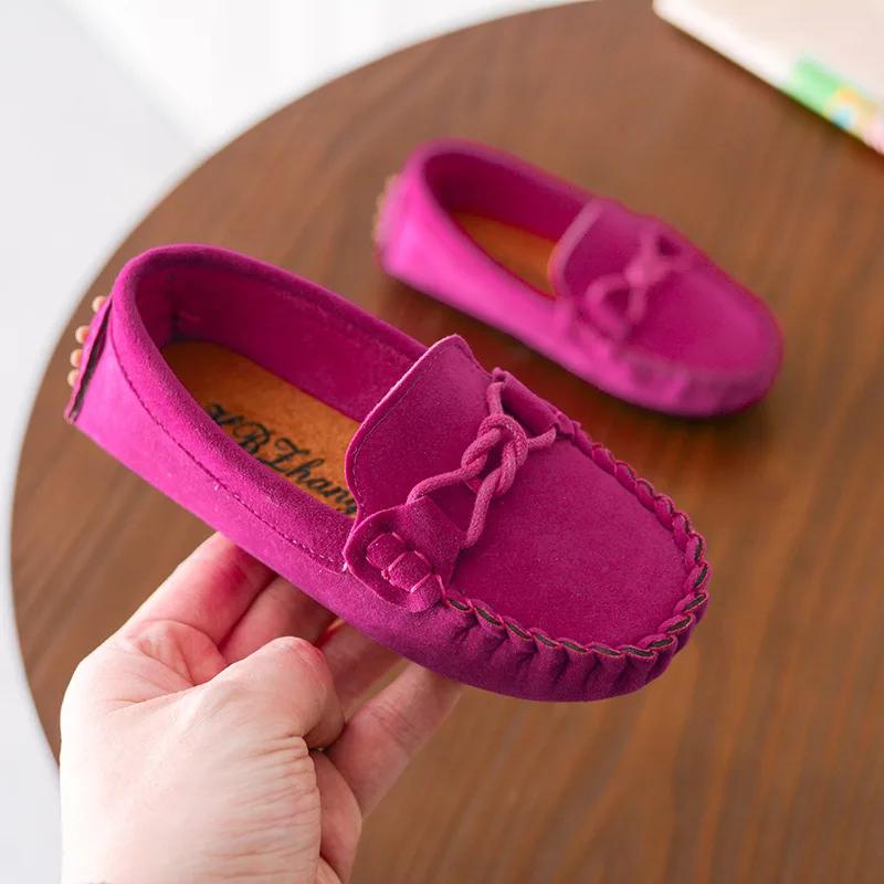 Kinder Wildlederschuhe Frühling Sommer Atmungsaktiv zum Hineinschlüpfen Lässig Kinder Sneaker Junge Mädchen Baby Kleinkind Bootsschuhe Flache Schuhe Loafer G04191