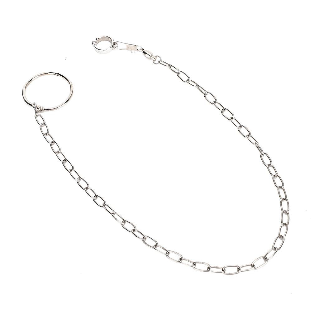 Stainless Steel Split Foot Chain for Large Parrot Pet Training Anklet Ring for Birds Parrots