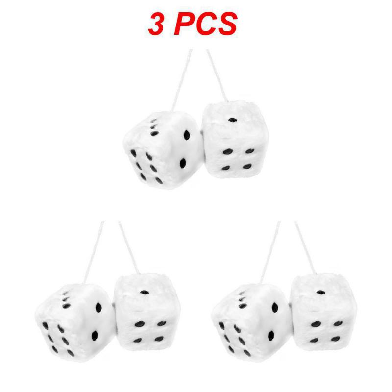1/3/5PCS Car Dices Hanging Pendant Multiple Scenarios Available Premiummulticolor Plush Rearview Mirrors Styling Decor New