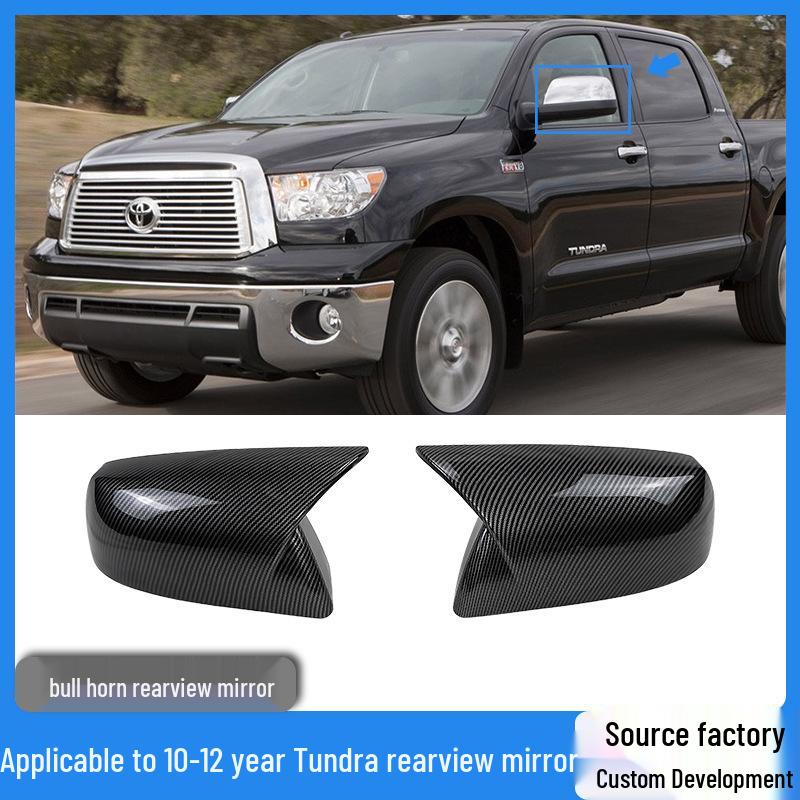 Toyota Tundra 2010-2021 Rearview Mirror Cover for Exterior Modification Glossy Black