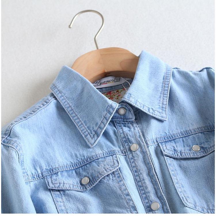 Fashionable Shirt Women Mid Length Cotton Korean Style Loose Fit Long Sleeve Blouse Spring Autumn Outerwear