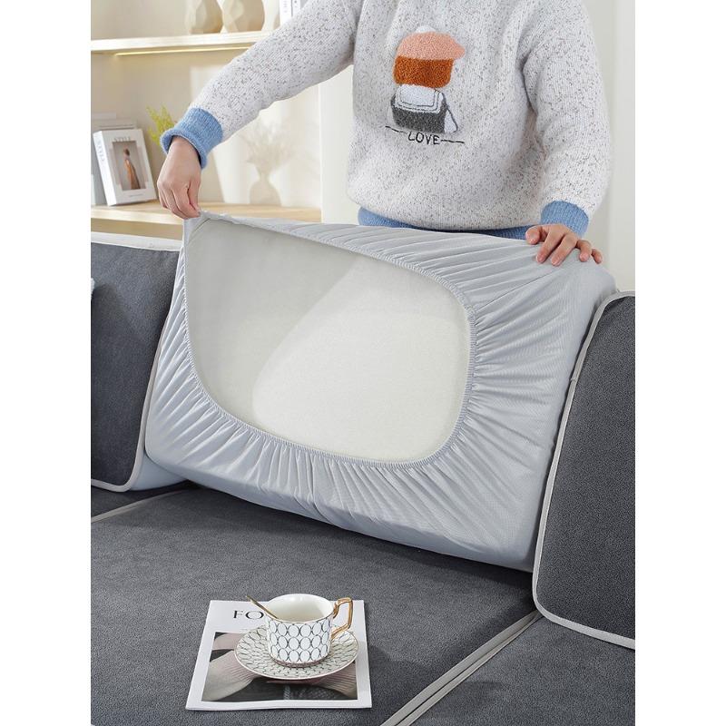 Husă de canapea all-inclusive pentru patru anotimpuri, universală, antiderapantă, gri închis, chenilă, canapea, pernă de scaun, husă pentru cotiera, prosop