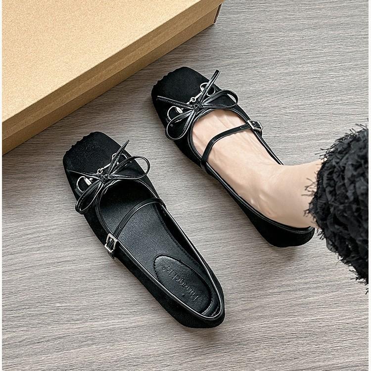 

European and American flat bottom shallow mouth bow Mary Jane shoes women s casual square head shallow mouth flat bottom one word with ballet shoes 40 оливковое зеленый