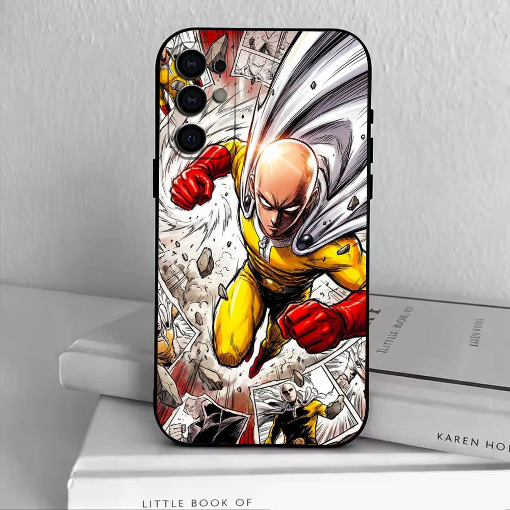 OO-One-Punch M-Man Phone Case For Samsung S25,S24,S21,S22,S23,S30,Ultra,S20,Plus,Fe,Lite,Note,10,Black Cover