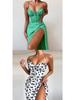 2026 Spring European & American Women's Sexy Printed Lace-up Slit Camisole Dress