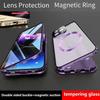 Case for iPhone 13 Pro Max/ 13Pro,with Double Sided Magnetic Tempered Glass cases,Magsafe Wireless Charging Magnetic Adsorption Metal Bumper Cover