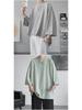 Men's Ice Silk Drape T-Shirt, Short Sleeve, Solid Color, Summer 2023 Trend, Plus Size, Three-Quarter Length.