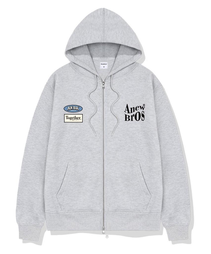Anewbros Legacy 2-Way Oversized Zip-Up Hoodie 4 Colors [Anbh_9005]