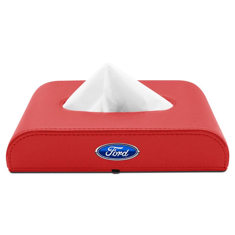 1pcs Car Tissue Box Holder Armrest Box Storage Case For Ford Focus Mk2 Mk3 Fiesta Ranger Mondeo S-MAX Kuga Mustang Auto Goods