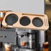 1 szt. 51-58 mm Kompaktowa mata do ubijania espresso - Drewniana stacja do ubijania kawy Drewniana podstawa do przechowywania Akcesoria do kawy