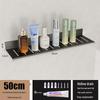 Wall-Mounted No-Drill Bathroom Vanity Shelf with Space for Faucet and Mirror