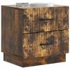 Nightstand Smoked Oak 43 x 34.5 x 44.5 cm Engineered Wood