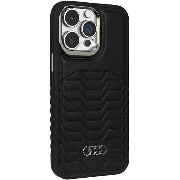 Audi Synthetic Leather Magsafe Iphone 14 Pro 6.1 Czarny/Black Hardcase Au-Tpupcmip14P-Gt/D3-Bk