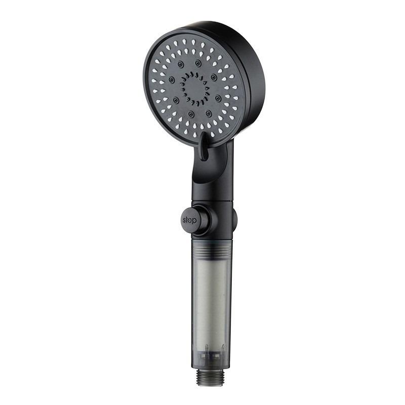 5 Modes High Pressure Shower Head Turbo Shower Handheld Adjustable Water Save Hangable Spray Easy Clean Durable Bathroom