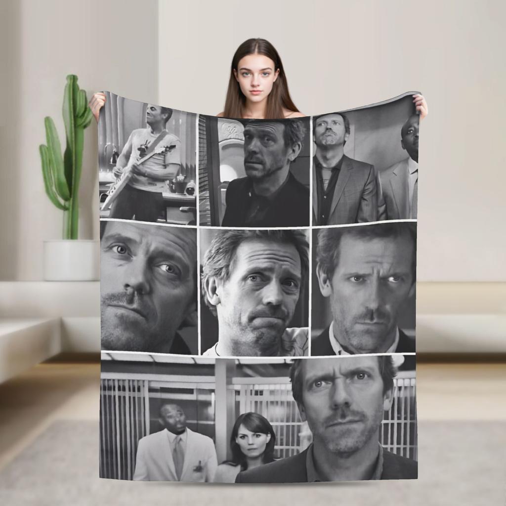 Dr. Gregory House Blankets Quality Warm Soft House MD American Television Bedding Throws Winter Travel Bedroom Funny Bedspread
