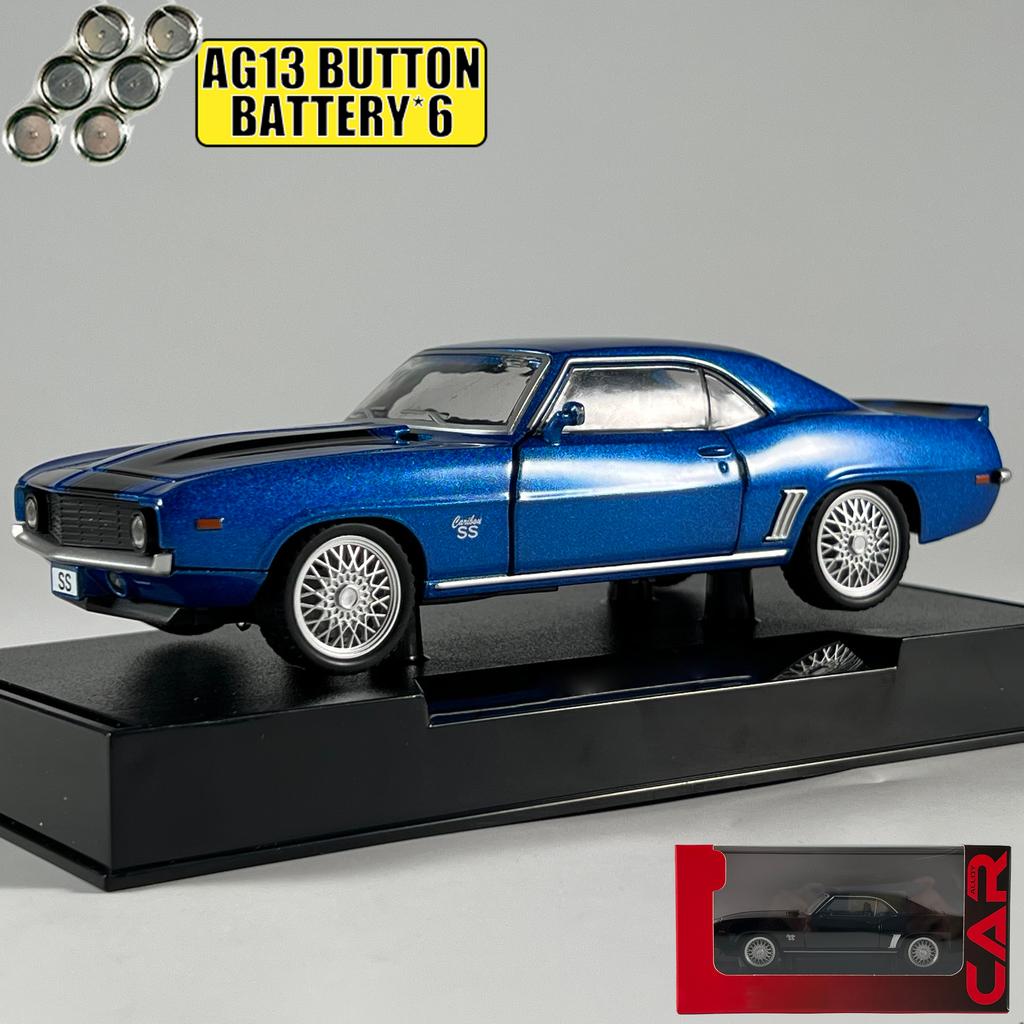 1:32 Chevrolet Camaro SS 350 1969 Super Classic Sports Car Alloy Diecast Model Car Children's Toy Cars Collectibles Hobby Gifts