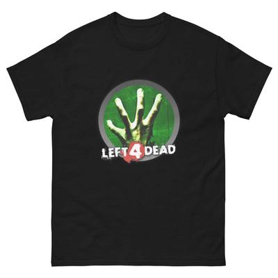 Retro Electronic Game Tshirt Left 4 Dead Themed Unisex Summer New Casual and Fashionable Cotton Tshirt