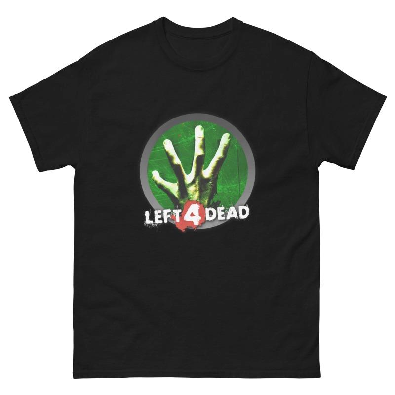 Retro Electronic Game Tshirt Left 4 Dead Themed Unisex Summer New Casual and Fashionable Cotton Tshirt