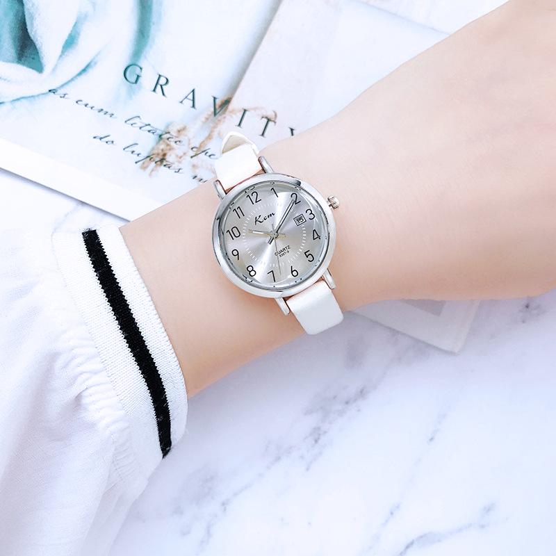 Simple Waterproof Quartz Watch for Girls: Luminous, Time & Calendar Display, Perfect for Primary To High School Students
