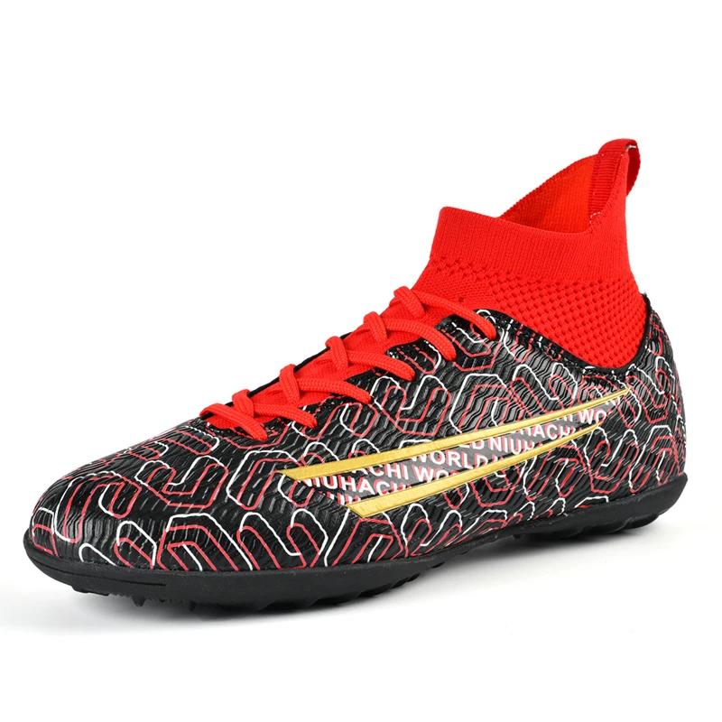 Herren Fußballschuhe High Top Professionell Originale Gesellschaft Fußballschuhe Outdoor Sport Rasen Futsal Hallenfußballschuh für Kinder