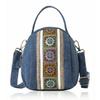 Canvas Ethnic Embroidery Shell Shape Small Bag With Zipper Pockets For Daily Use