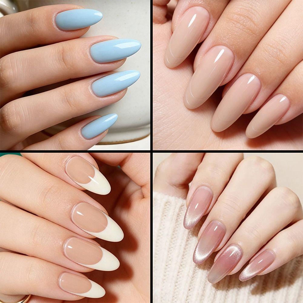 240pcs Oval Shape Sandwich Nail Dual Form No-Trace Nail Tips  for Profional Use in Nail Salons