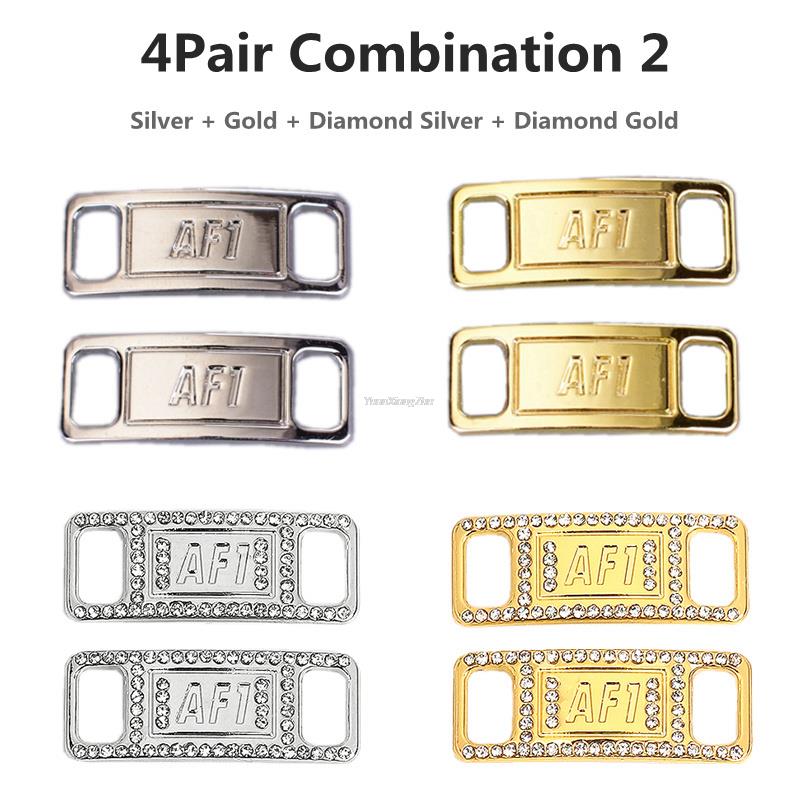 Kombination AF1 Diamant Schuhanhänger Mode Schnürsenkel Schnalle Qualität Metall Schnürsenkel Dekorationen Chapa Air Force 1 Schuhe Zubehör