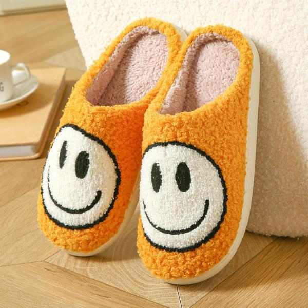 2024 Women's Cute Christmas Elk Plush Cotton Slippers - Cozy Winter Warm Home Shoes for Couples