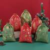 5pcs/lot Cloth Christmas Drawstring Storage Bag Christmas Packaging Bags  Candy Jewelry Toy Presents