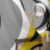 Cortinas Modernas Abstractas de Tul Amarillo Remolino para Sala de Estar Cortina Transparente para Dormitorio Persianas de Ventana Cortinas de Voile