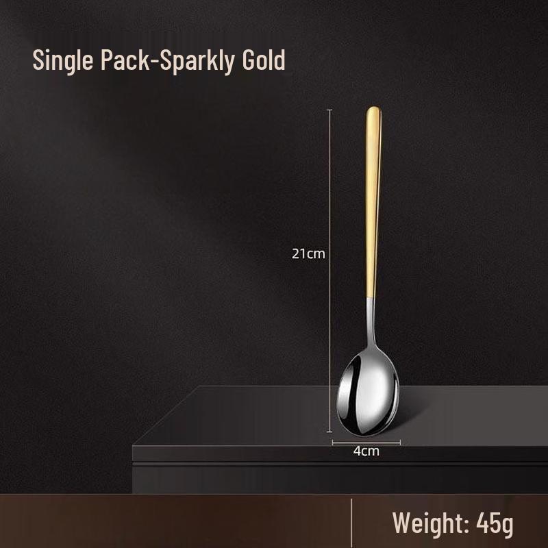 ZISIZ Stainless Steel Long Handle Spoon Set