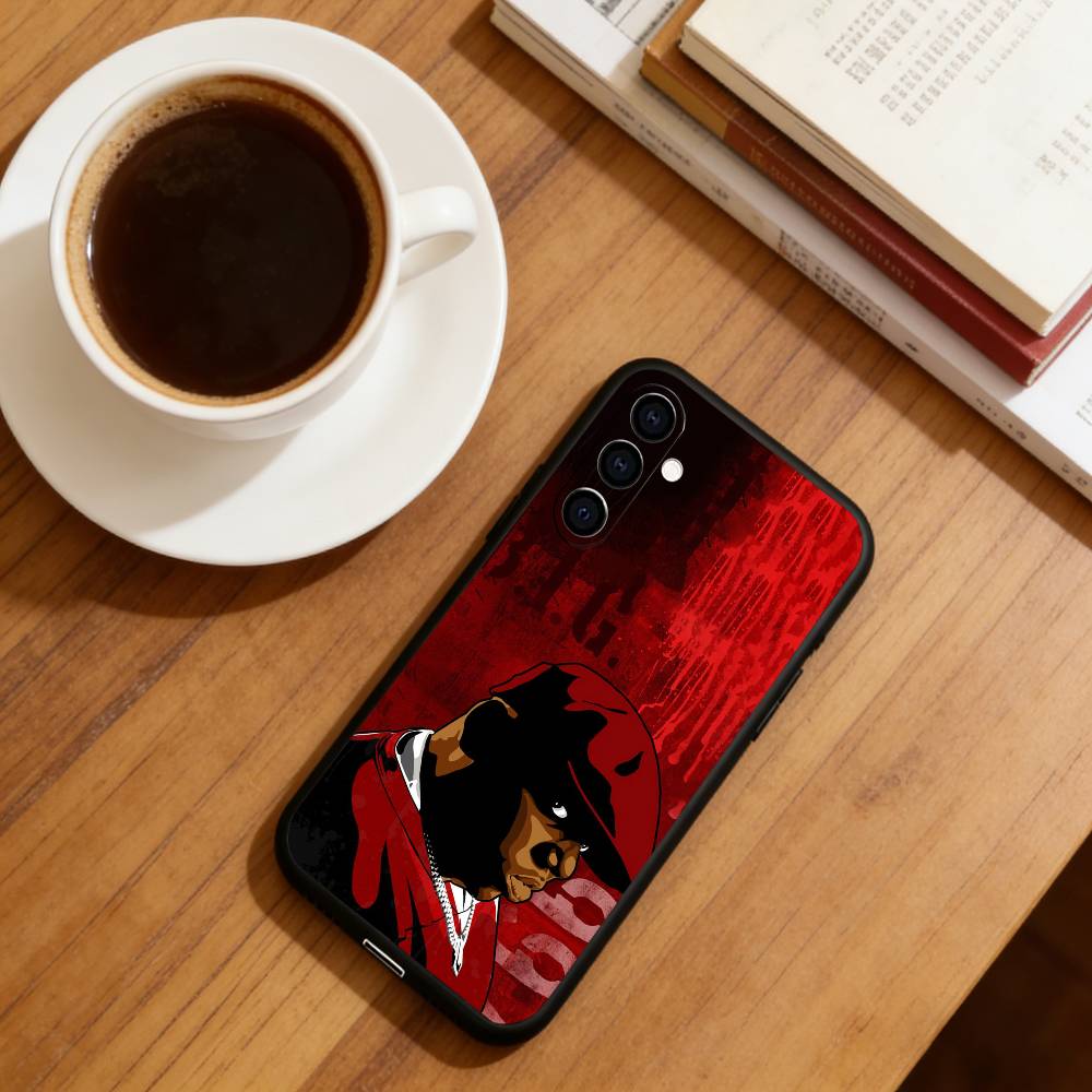 Rapper B-Biggie Smalls Phone Case For Samsung Galaxy A73,A72,A71,A70,A53,A52,A51,Soft Silicone Black Cover