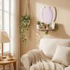 Wood Flower Wall Shelf Bohemian Style Decorative Wall Shelf Candle Wall Sconce  Room Decoration