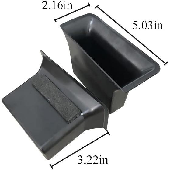 VESUL Front/Rear Row Door Side Storage Box Compatible with Ford Escape 2020-2024 Armrest Phone Container Door Organizer Handle Pocket ABS Tray Insert