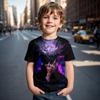 Summer Round Neck 3D Gojo Satoru Jujutsu Kaisen Printed Top Fashionable Casual Short Sleeved Children's Boy T-shirts