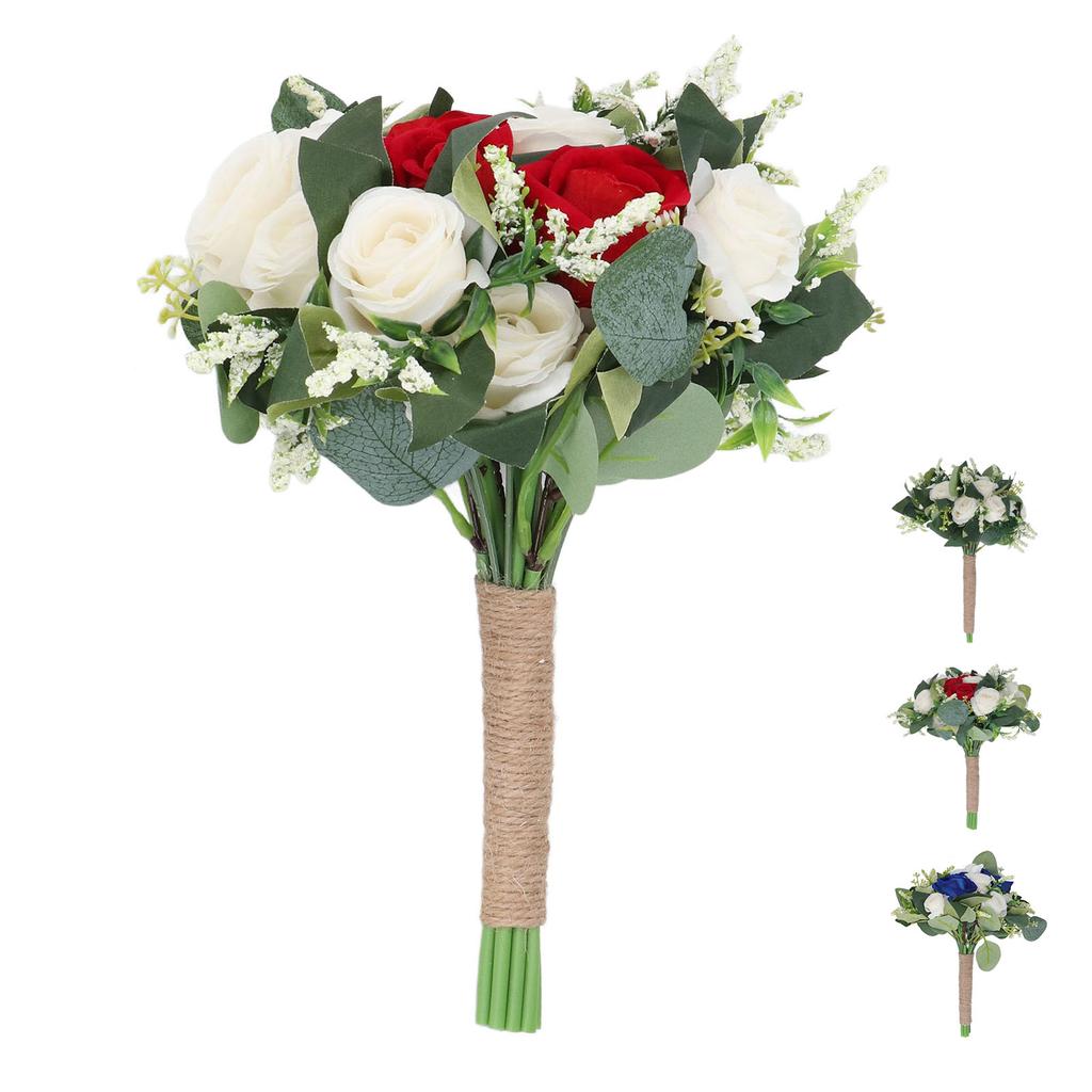 Wedding Bouquet Artificial Fake Flower Bouquet Romantic Bridal Hand Bouquet for Celebration Ceremony