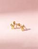 Exquisite Stainless Steel Small Screw Back Stud Earrings: Star, Heart, Scissors Styles for Cartilage Piercings