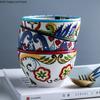Hand Painted Ceramic Tableware European Underglaze Rice Bowl Irregular Fruit Salad Bowl Home Breakfast Plate Dinner Tableware