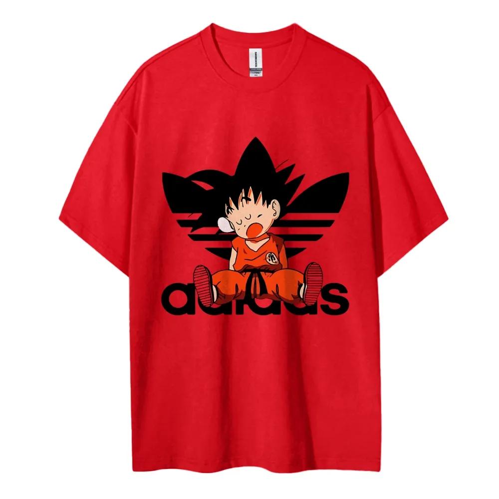 Dragon Ball Son Goku Pánské a dámské tričko s krátkým rukávem Stejné Pohodlné Krátký rukáv Párové Ležérní Krátký rukáv Populární Top